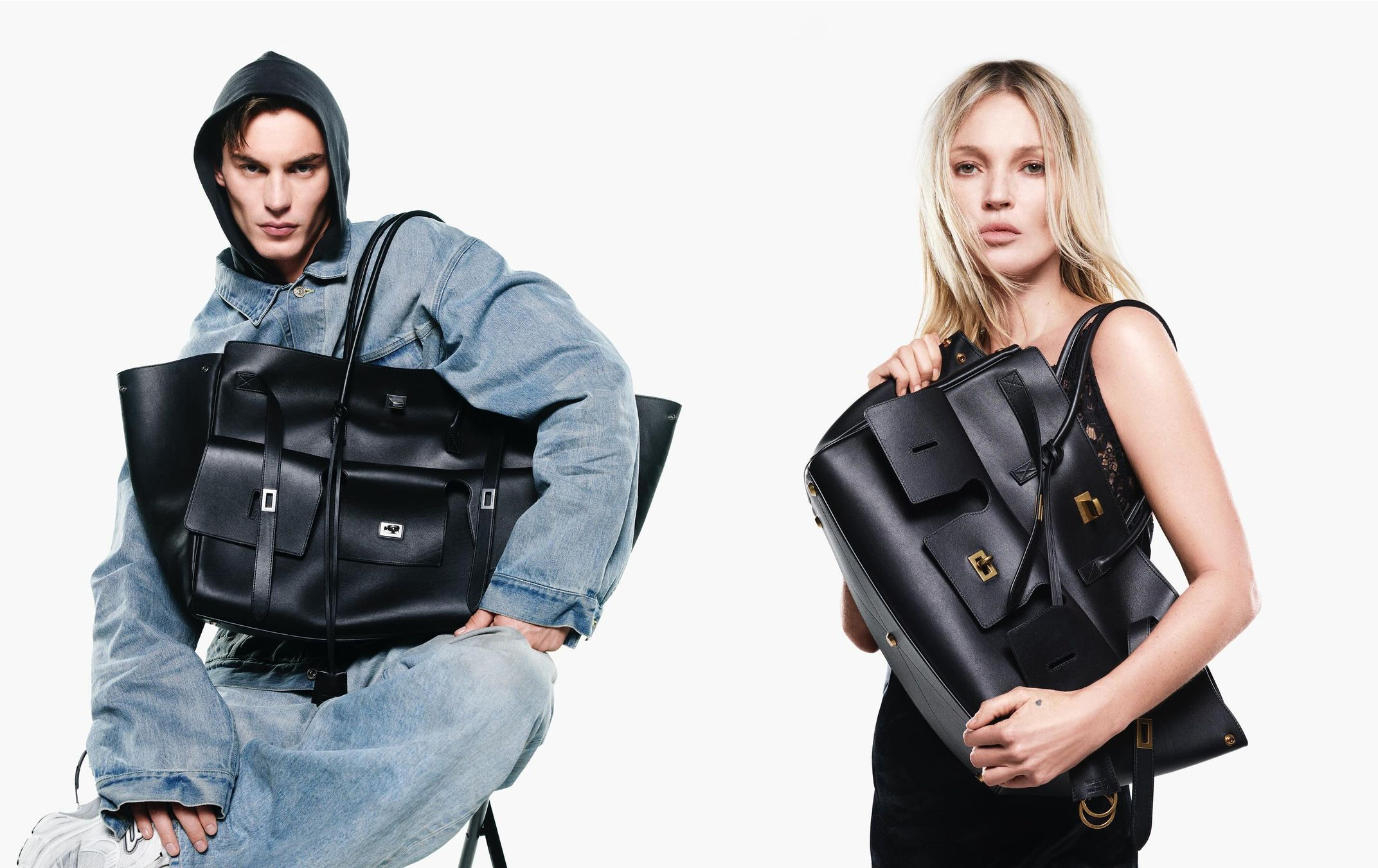 발렌시아가 벨 에어 백을 든 케이트모스, 킷 버틀러